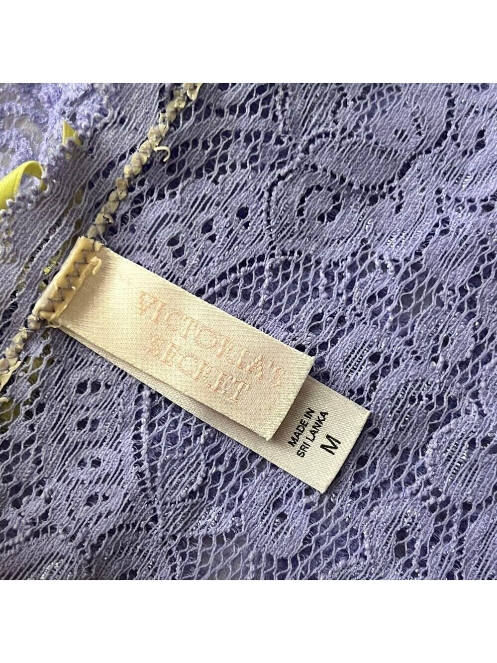 Victoria’s Secret VINTAGE Longline Lace Bralette Womens M Purple Coquette Pastel - Picture 7 of 10